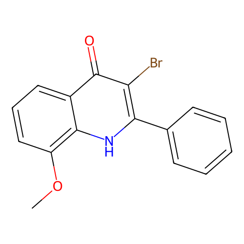 3-Bromo-8-methoxy-2-phenylquinolin-4-ol structure