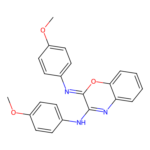 N-(4-Methoxyphenyl)-2-[(4-methoxyphenyl)imino]-2H-1,4-benzoxazin-3-amine structure