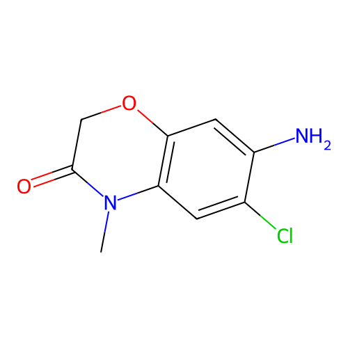 7-amino-6-chloro-4-methyl-2H-1,4-benzoxazin-3(4H)-one structure