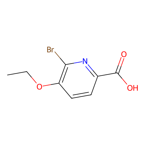 6-Bromo-5-ethoxy-2-pyridinecarboxylic acid structure