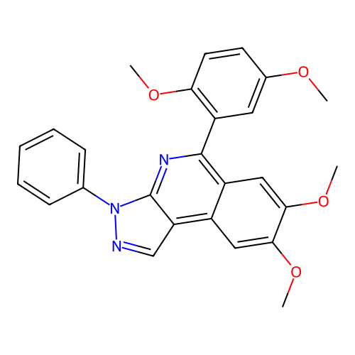 5-(2,5-dimethoxyphenyl)-7,8-dimethoxy-3-phenyl-3H-pyrazolo[3,4-c]isoquinoline structure