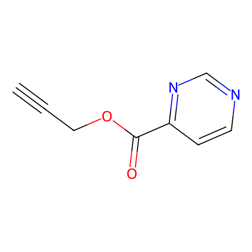 Prop-2-ynyl pyrimidine-4-carboxylate structure