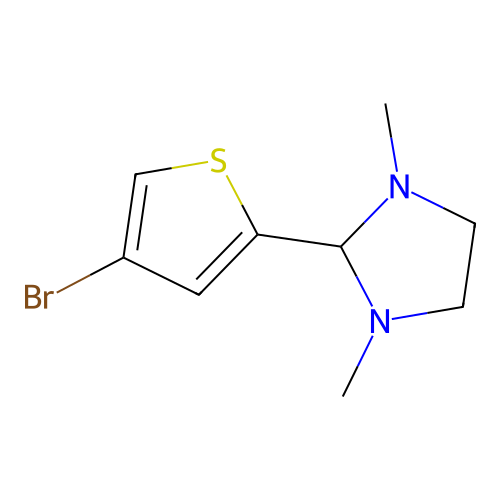 2-(4-Bromo-2-thienyl)-1,3-dimethylimidazolidine structure