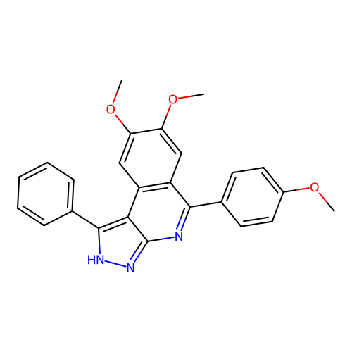 7,8-dimethoxy-5-(4-methoxyphenyl)-1-phenyl-3H-pyrazolo[3,4-c]isoquinoline structure