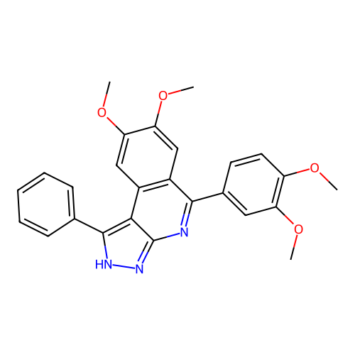 5-(3,4-dimethoxyphenyl)-7,8-dimethoxy-1-phenyl-3H-pyrazolo[3,4-c]isoquinoline structure