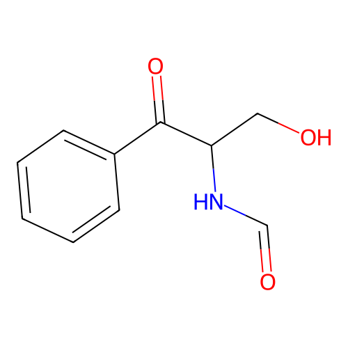 N-(3-hydroxy-1-oxo-1-phenylpropan-2-yl)formamide structure