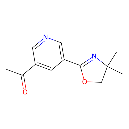1-[5-(4,4-Dimethyl-4,5-dihydro-1,3-oxazol-2-yl)pyridin-3-yl]ethanone structure