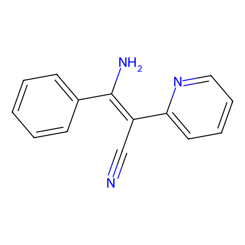 I+/--(Aminophenylmethylene)-2-pyridineacetonitrile structure