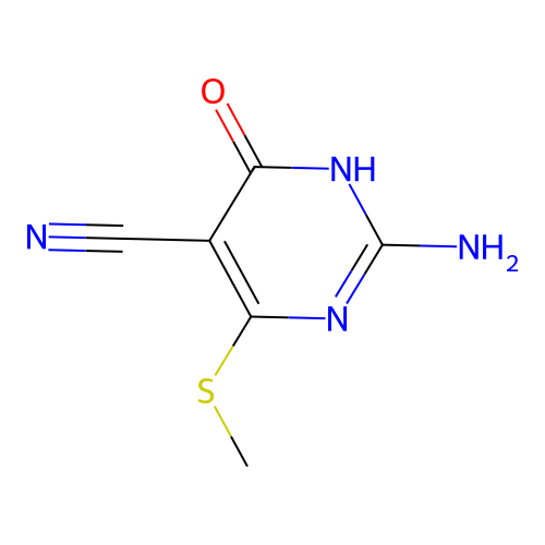 2-Amino-4-hydroxy-6-(methylsulfanyl)-5-pyrimidinecarbonitrile structure