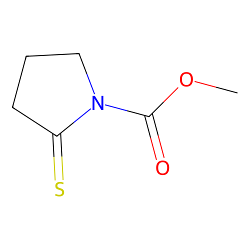 Methyl 2-thioxopyrrolidine-1-carboxylate structure