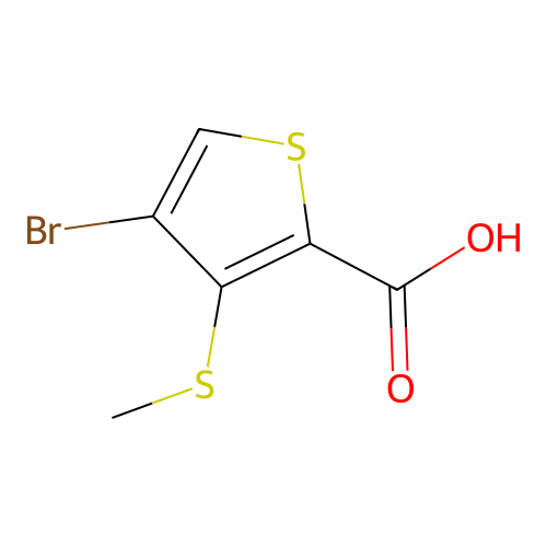 4-Bromo-3-(methylsulfanyl)thiophene-2-carboxylic acid structure