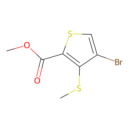 Methyl 4-bromo-3-(methylsulfanyl)thiophene-2-carboxylate structure