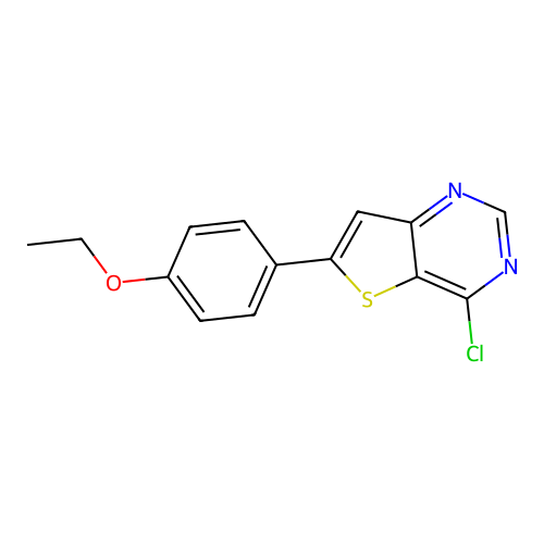 4-Chloro-6-(4-ethoxy-phenyl)-thieno[3,2-d] pyrimidine structure