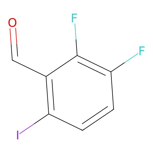 2,3-Difluoro-6-iodobenzaldehyde structure