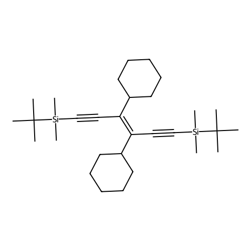 3,4-Dicyclohexy-1,6-bis(tert-butyldimethylsilyl)-3-hexen-1,5-diyne structure