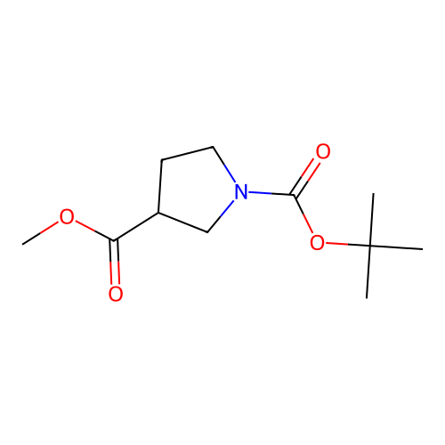 1-Tert-butyl 3-methyl pyrrolidine-1,3-dicarboxylate structure