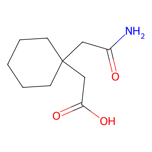 1,1-Cyclohexanediacetic acid monoamide structure