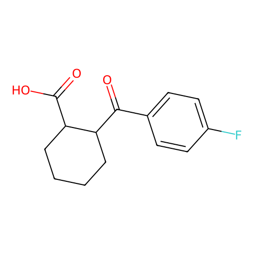 2-(4-fluorobenzoyl)cyclohexane-1-carboxylic Acid structure