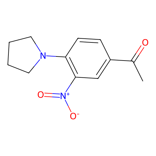 1-(3-Nitro-4-pyrrolidin-1-ylphenyl)ethanone structure