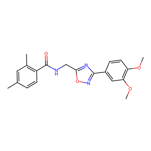 N-[[3-(3,4-dimethoxyphenyl)-1,2,4-oxadiazol-5-yl]methyl]-2,4-dimethylbenzamide structure