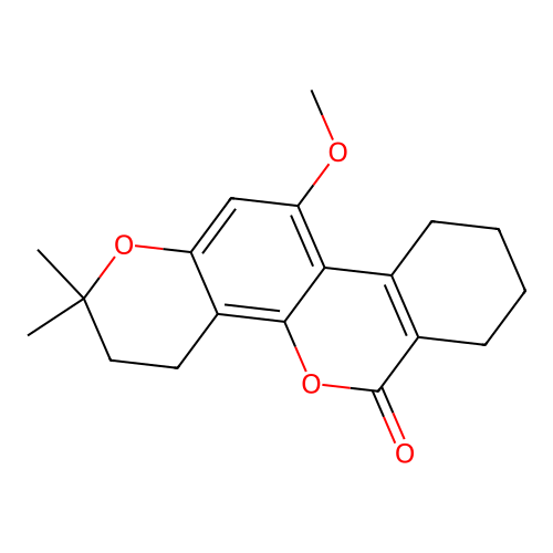 11-Methoxy-2,2-dimethyl-3,4,7,8,9,10-hexahydrobenzo[c]pyrano[2,3-h]chromen-6-one structure