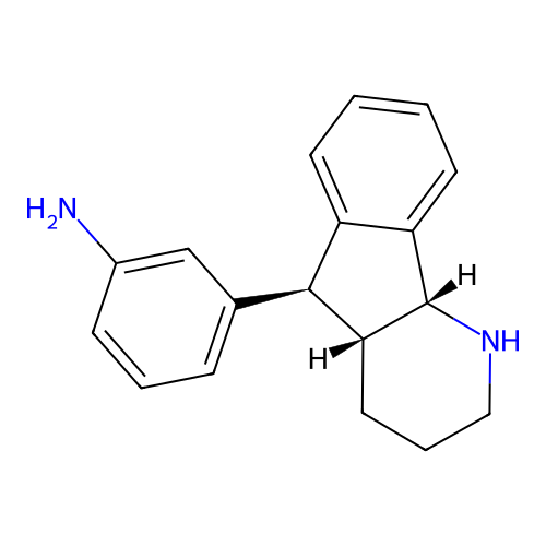 Benzenamine, 3-(2,3,4,4a,5,9b-hexahydro-1H-indeno(1,2-b)pyridin-5-yl)-, (4a-alpha,5-alpha,9b-alpha)- structure