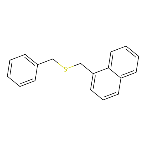 Naphthalene, 1-[[(phenylmethyl)thio]methyl]- structure