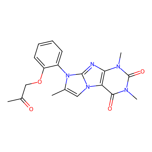 2,4,7-Trimethyl-6-[2-(2-oxopropoxy)phenyl]purino[7,8-a]imidazole-1,3-dione structure