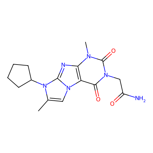 2-(6-Cyclopentyl-4,7-dimethyl-1,3-dioxopurino[7,8-a]imidazol-2-yl)acetamide structure
