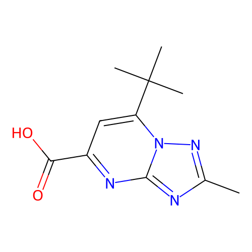 7-tert-Butyl-2-methyl-[1,2,4]triazolo[1,5-a]pyrimidine-5-carboxylic acid structure