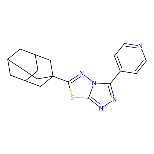 6-(1-Adamantyl)-3-pyridin-4-yl-[1,2,4]triazolo[3,4-b][1,3,4]thiadiazole structure