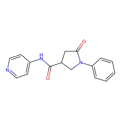 5-oxo-1-phenyl-N-(pyridin-4-yl)pyrrolidine-3-carboxamide structure
