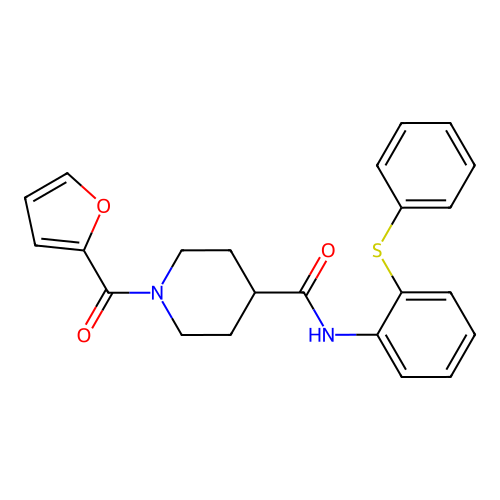 1-(furan-2-carbonyl)-N-(2-phenylsulfanylphenyl)piperidine-4-carboxamide structure
