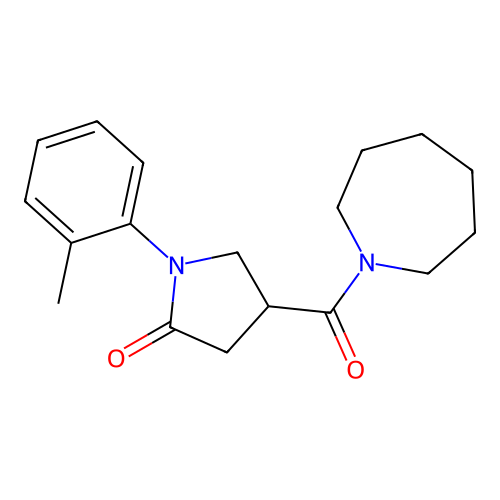 4-(Azepan-1-ylcarbonyl)-1-(2-methylphenyl)pyrrolidin-2-one structure