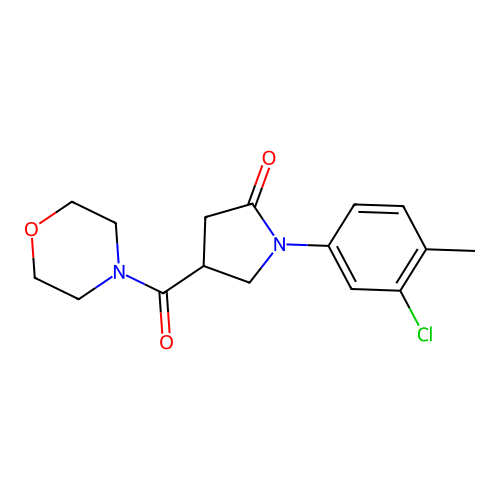1-(3-Chloro-4-methylphenyl)-4-(morpholine-4-carbonyl)pyrrolidin-2-one structure
