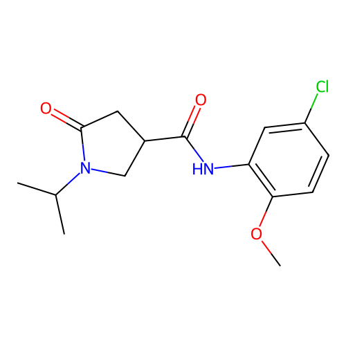 N-(5-chloro-2-methoxyphenyl)-5-oxo-1-propan-2-ylpyrrolidine-3-carboxamide structure