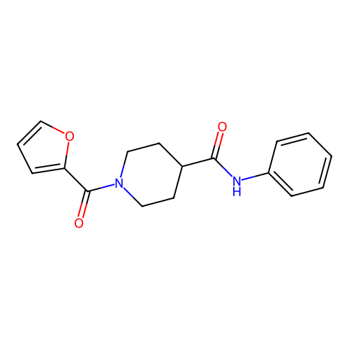 1-(furan-2-carbonyl)-N-phenylpiperidine-4-carboxamide structure