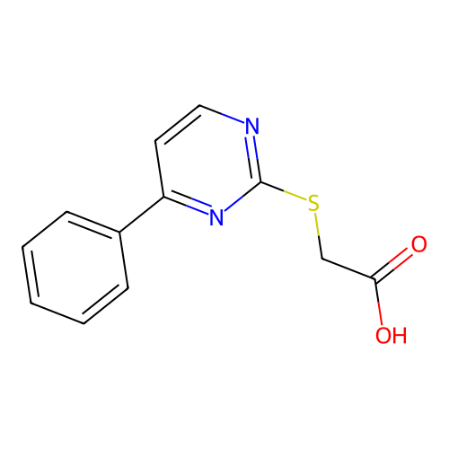 Acetic acid, [(4-phenyl-2-pyrimidinyl)thio]- structure