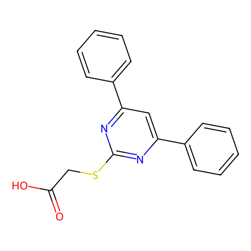 Acetic acid, ((4,6-diphenyl-2-pyrimidinyl)thio)- structure