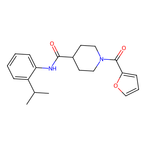 1-(furan-2-carbonyl)-N-(2-propan-2-ylphenyl)piperidine-4-carboxamide structure
