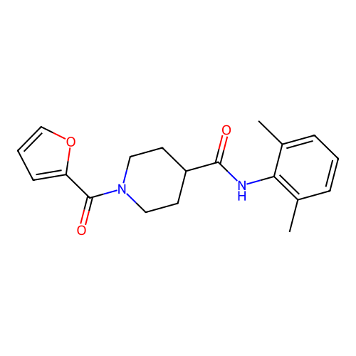 N-(2,6-dimethylphenyl)-1-(furan-2-carbonyl)piperidine-4-carboxamide structure
