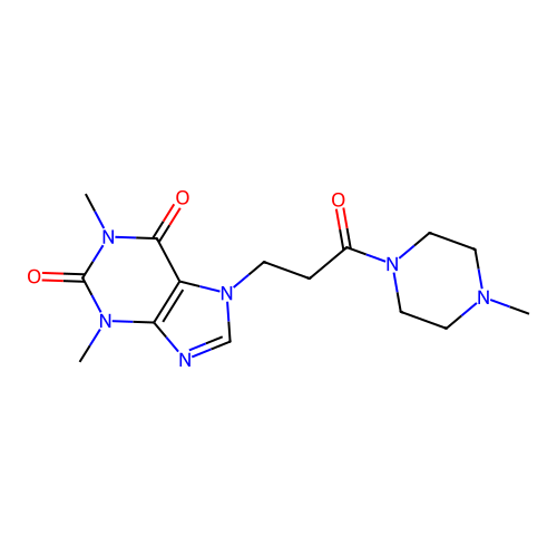 1,3-Dimethyl-7-[3-(4-methylpiperazin-1-yl)-3-oxopropyl]purine-2,6-dione structure