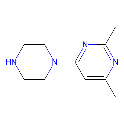 2,4-Dimethyl-6-(piperazin-1-yl)pyrimidine structure