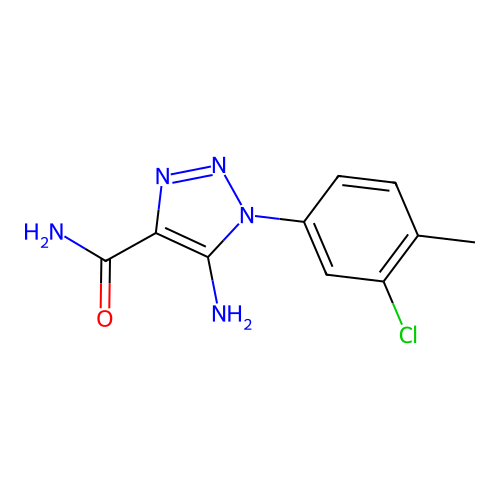 5-Amino-1-(3-chloro-4-methylphenyl)-1H-1,2,3-triazole-4-carboxamide structure