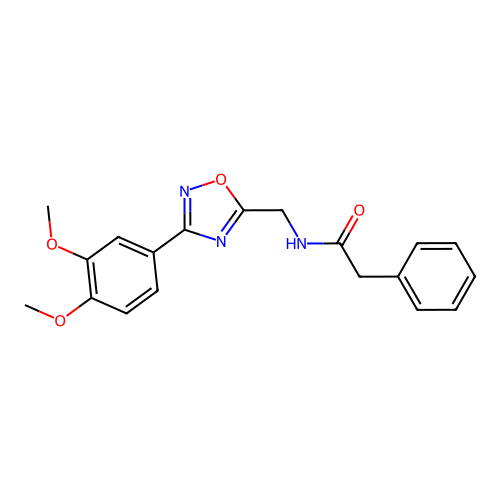 N-[[3-(3,4-dimethoxyphenyl)-1,2,4-oxadiazol-5-yl]methyl]-2-phenylacetamide structure
