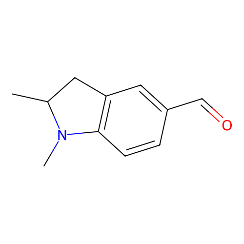 1,2-Dimethylindoline-5-carbaldehyde structure