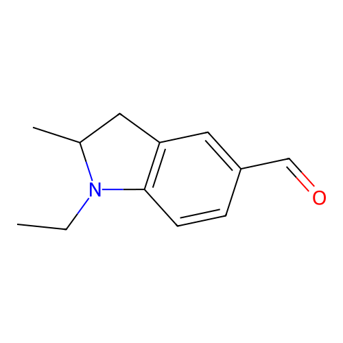 1-Ethyl-2-methyl-2,3-dihydro-1H-indole-5-carbaldehyde structure