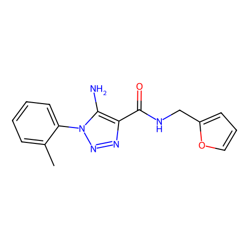 5-amino-N-(furan-2-ylmethyl)-1-(o-tolyl)-1H-1,2,3-triazole-4-carboxamide structure