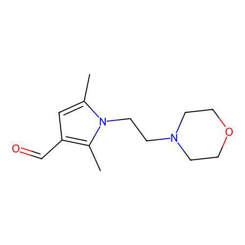 2,5-Dimethyl-1-(2-morpholin-4-yl-ethyl)-1H-pyrrole-3-carbaldehyde structure