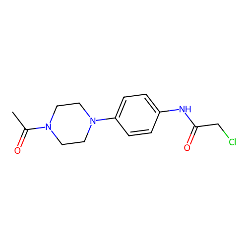 N-[4-(4-acetylpiperazin-1-yl)phenyl]-2-chloroacetamide structure